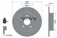 2X Textar Bremsscheibe 92204300 FüR Honda
