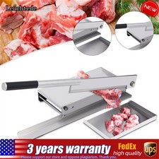 Manual Guillotine Bone Cutting Machine Stainless Steel with Food Spatula