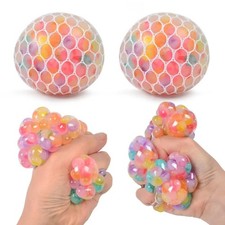 Rainbow Squishy Stress Ball Sensory Fidget Toy Anxiety Relief Kids Adults