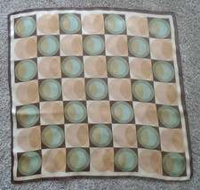 Italian Multi Color Geometrical Design Pattern Unbranded 20x21 Pure Silk Scarf 