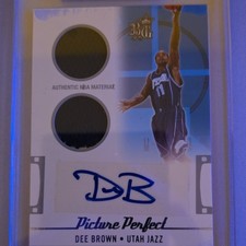 Topps 2006-07 Big Game Picture Perfect Dee Brown Utah Jazz Autograph Serial /199
