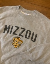 Vintage Missouri Tigers Mizzou Champion Reverse Weave Sweatshirt Mens M Gray MU