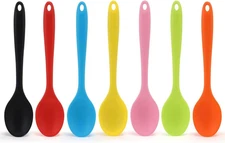 7PCS Silicone Serving Spoons Set,Vituer Heat Resistant Kitchen Spoons for Cookin