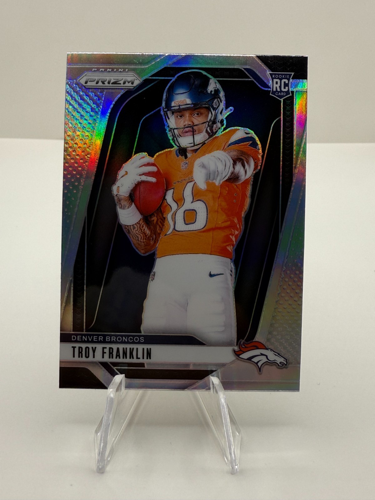 2024 Panini PRizm Rookie Troy Franklin Silver Prizm Variation RC #39 Broncos