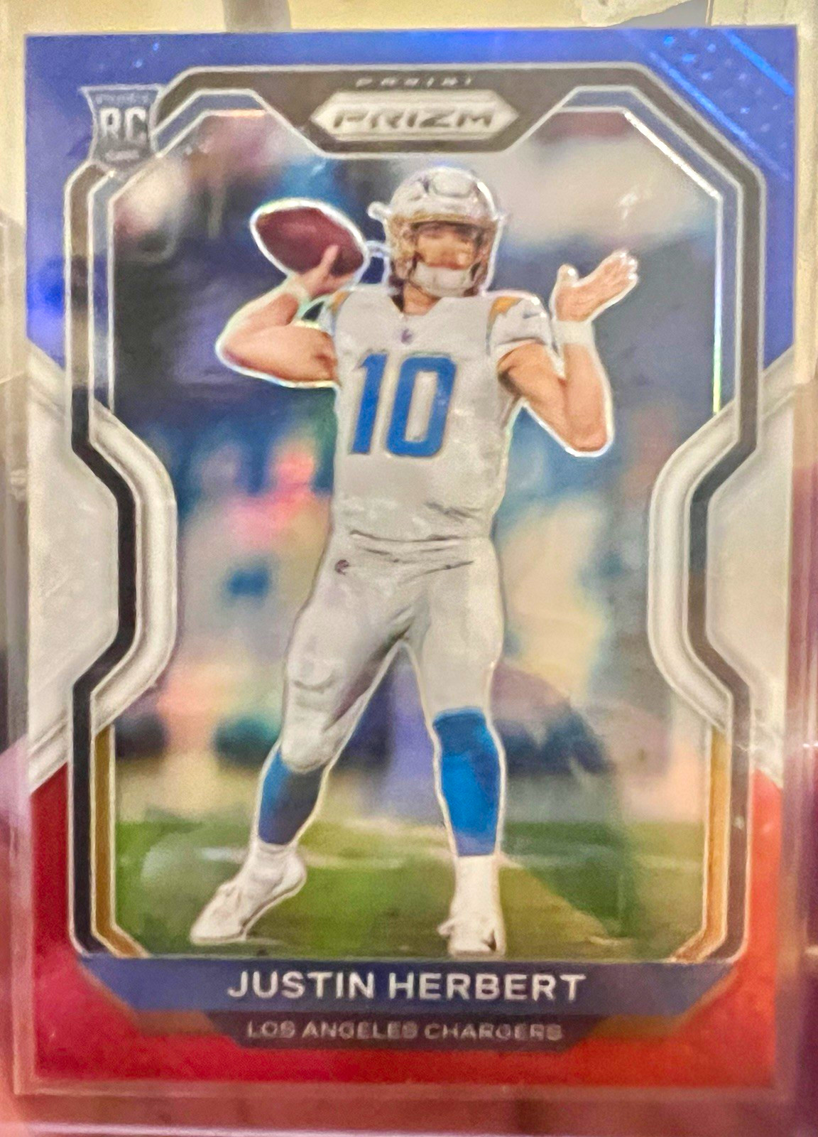 Panini Prizm 2020 Justin Herbert RC #325 Red White & Blue Prizm Chargers