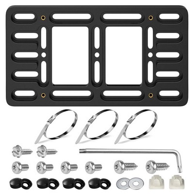 Front License Plate Bracket Holder for Audi 2000-2025 A3 A4 A5 A6 A7 A8 Black 