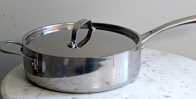 New Bergner Tri-Ply Stainless Steel Fry Pan  / Sauté Pan (Braiser) with Lid