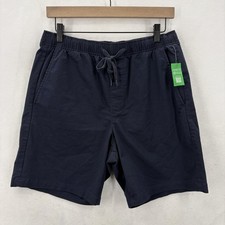 Gap Chino Shorts Mens Small Navy 7 Inch Easy Drawstring Elastic Waist Nautical