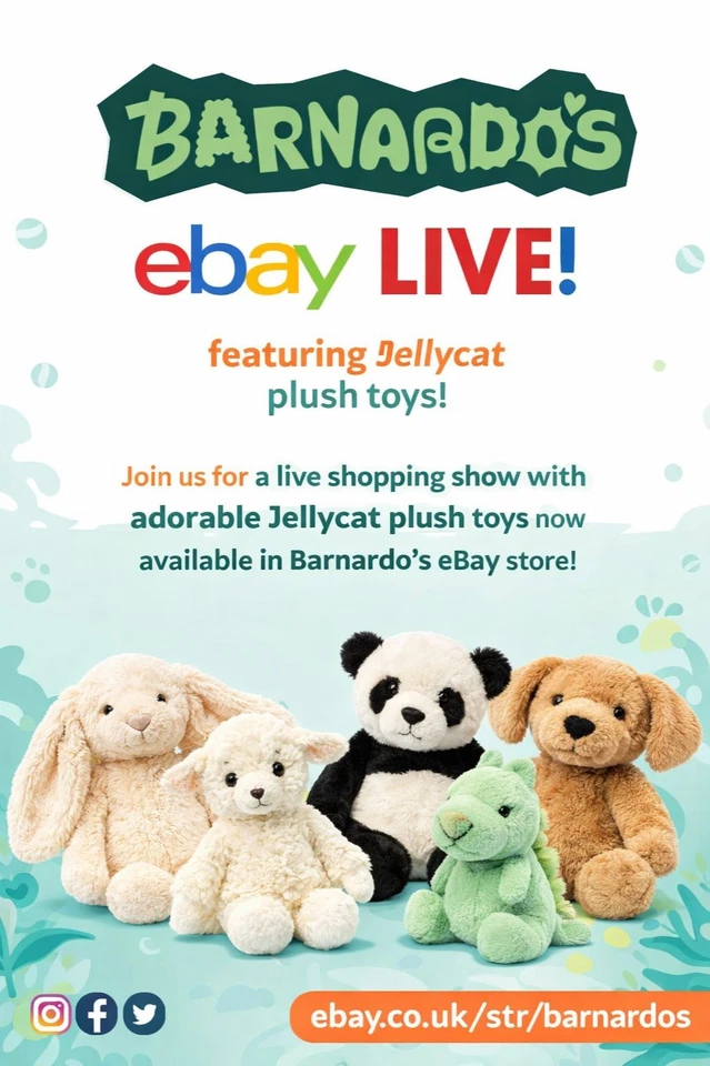 Barnardos Charity  Jelly Cat Collectable Teddy Bears £1 Auction