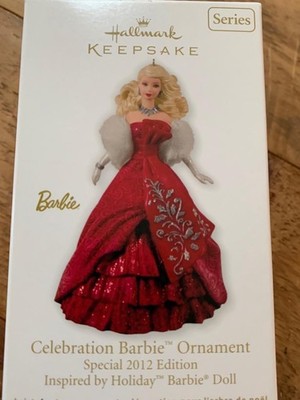 Hallmark Keepsake Ornament Celebration Barbie Special 2012 Edition Doll Red #13