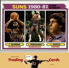 1981-82 Topps #60 Robinson / Alvan Adams Phoenix Suns Basketball Card EX