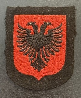 German Special Forces (Waffen) Albanian Volunteer's Sleeve Shield Very Rare!