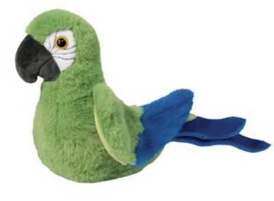 Jimmie 8'' Parrot Mini Soft Douglas Plush Bird Stuffed Animal Green Blue Macaw