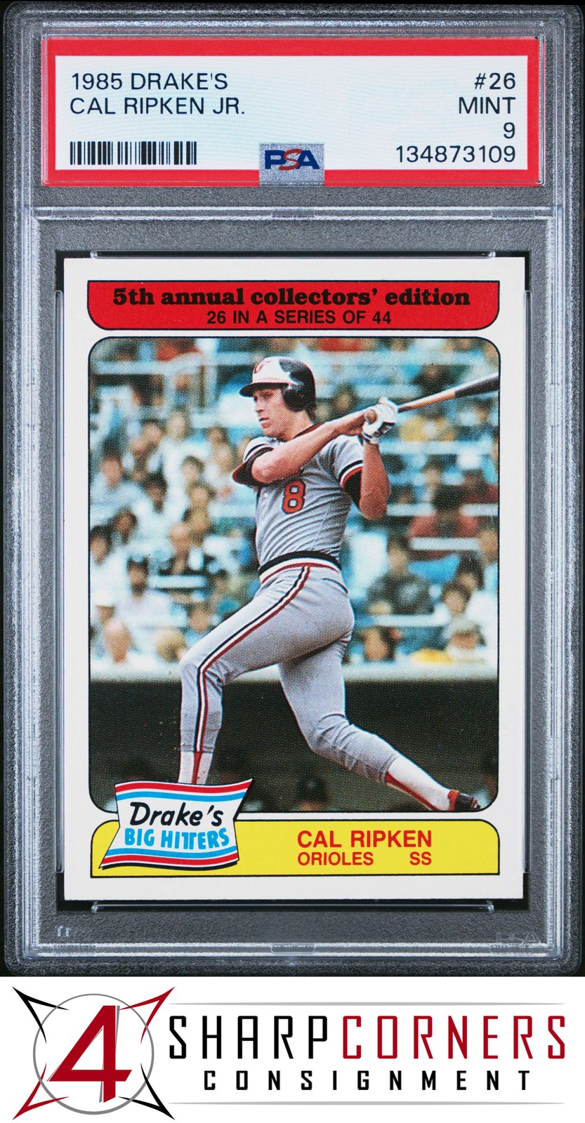 1985 DRAKE'S #26 CAL RIPKEN JR. ORIOLES HOF PSA 9 view 1