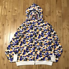 2008 Maebashi Store Camo BAPE shark full zip hoodie NIGO A Bathing Ape Size L