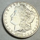 1879 Morgan silver dollar. Lustrous choice AU $1  #ro1