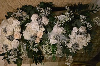 5 grosse Blumenbögen HOCHZEITSWAND & DEKO MINI Gestecke DIY