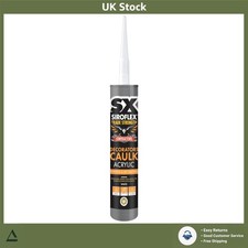 Flexible White Decorators Caulk Sealant Fill Gaps Cracks 300ml