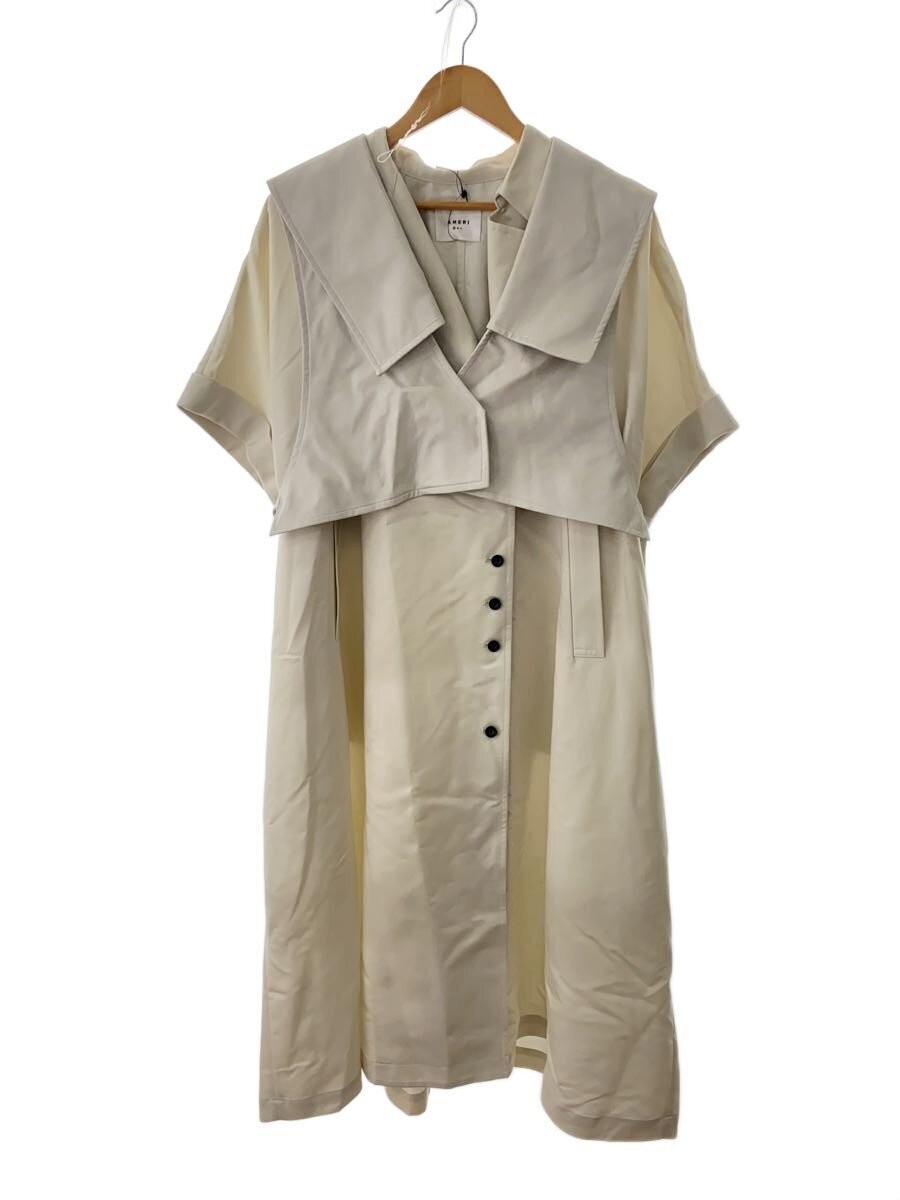 Ameri Trench Coat/Long Vest/S/Polyester/Wht/01410… - image 1