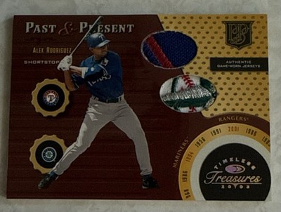 2003 Donruss Timeless Treasures Past & Present Alex Rodriguez Dual Patch #/60