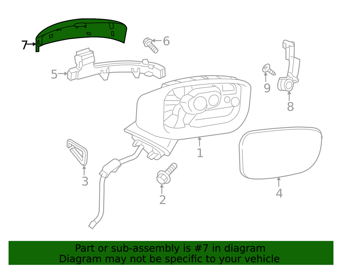 Genuine Mazda Mirror Cover TK48-69-1N1A-S9 | eBay