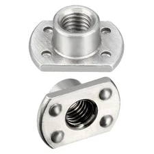 25Pcs Weld Nuts M8 Tab Base UNC Carbon Steel Machine Screw 4 Projection Silver