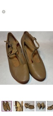 Bloch Women s Ballroom Dance Nude T-Strap Leather Shoes, size 10