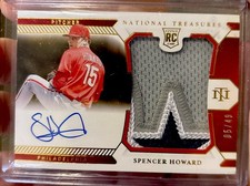 2021 Panini National Treasures Rookie Mat.Auto Spencer Howard Gold /49 Patch! 🔥
