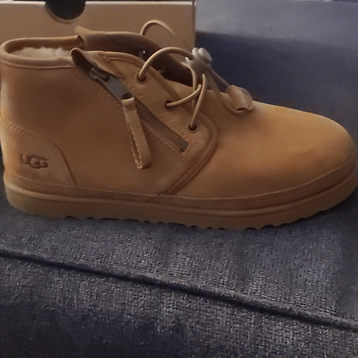 NWOT UGG Neumel Dual Zip II Suede Boot Chestnut men Size 9M View 3