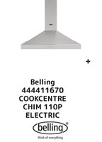 Belling Cookcentre 110cm chimney hood stainless steel CHIM 110PYR STA