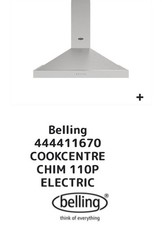 Image of Belling Cookcentre 110cm chimney hood stainless steel CHIM 110PYR STA