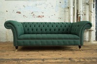 GrüNe Designer Sofa Couch Polster Xxl 3 Sitzer Big Sofas Couchen Textil Leder