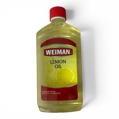 NEW! Weiman Lemon Oil Wood Furniture Polish with UVX-15 Sunscreen, 16 Fl. Oz.