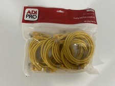 Lot of 6 CAT 6 Patch Cable 7FT 7' Yellow 24AWG 100 Copper