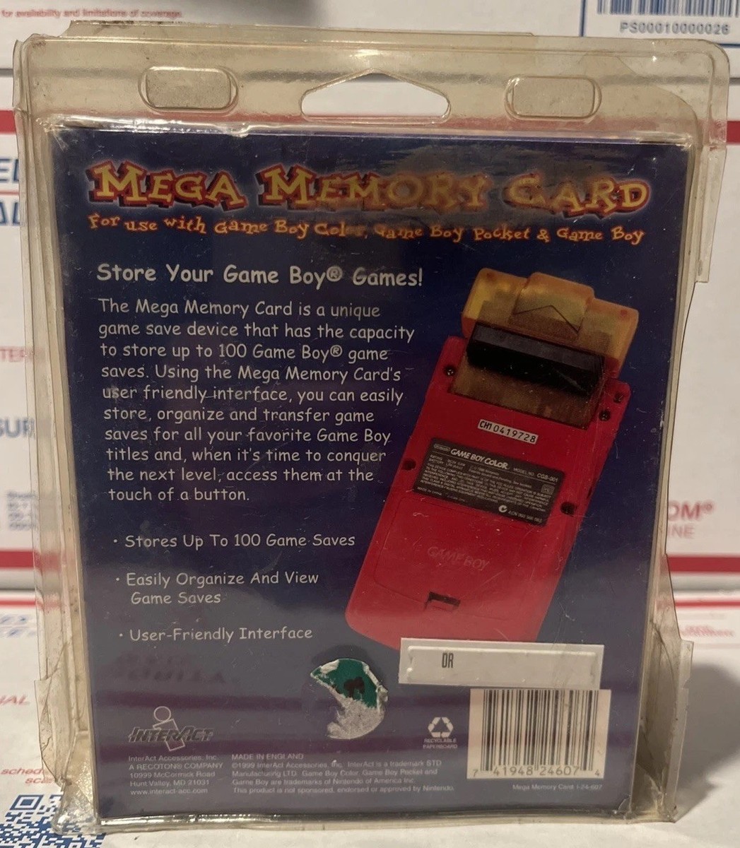 Mega Memory Card Game Boy Color InterAct for sale online | eBay