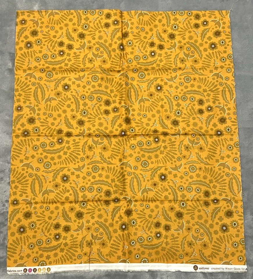 Andover By Alison Glass Meadow Yellow 18 Inches x 42 Inches - Image 2 of 4