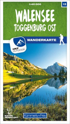 Walensee - Toggenburg Ost 15 Wanderkarte 1:40 000 matt laminiert (Land-)Karte