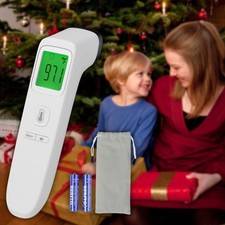 No Contact Digital Infrared Thermometer Measuring Battery Body Memory Closeout