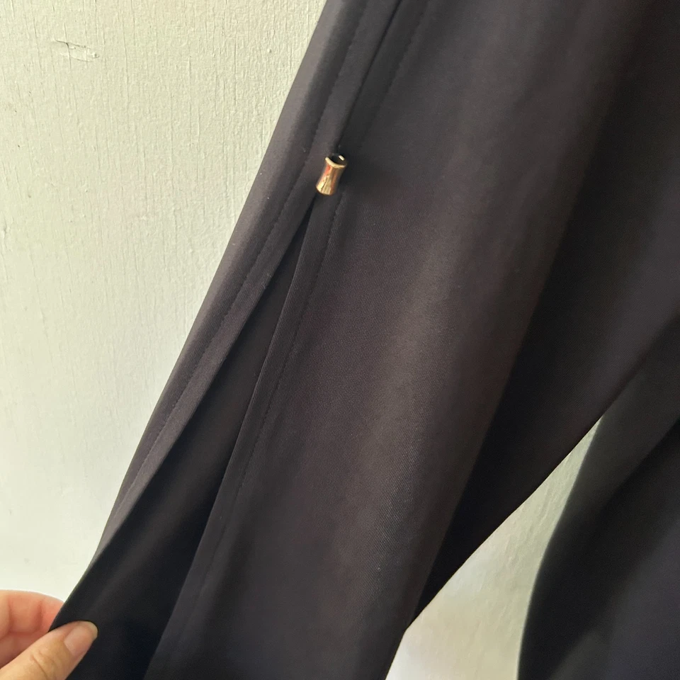 White House Black Market Top Womens Large Long Sleeve Blouse Tie Neck Witchy - Image 3 of 4