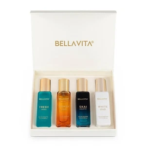 Bella Vita Parfum de luxe long terme boisé, aquatique & Parfum sucré 4x20ml