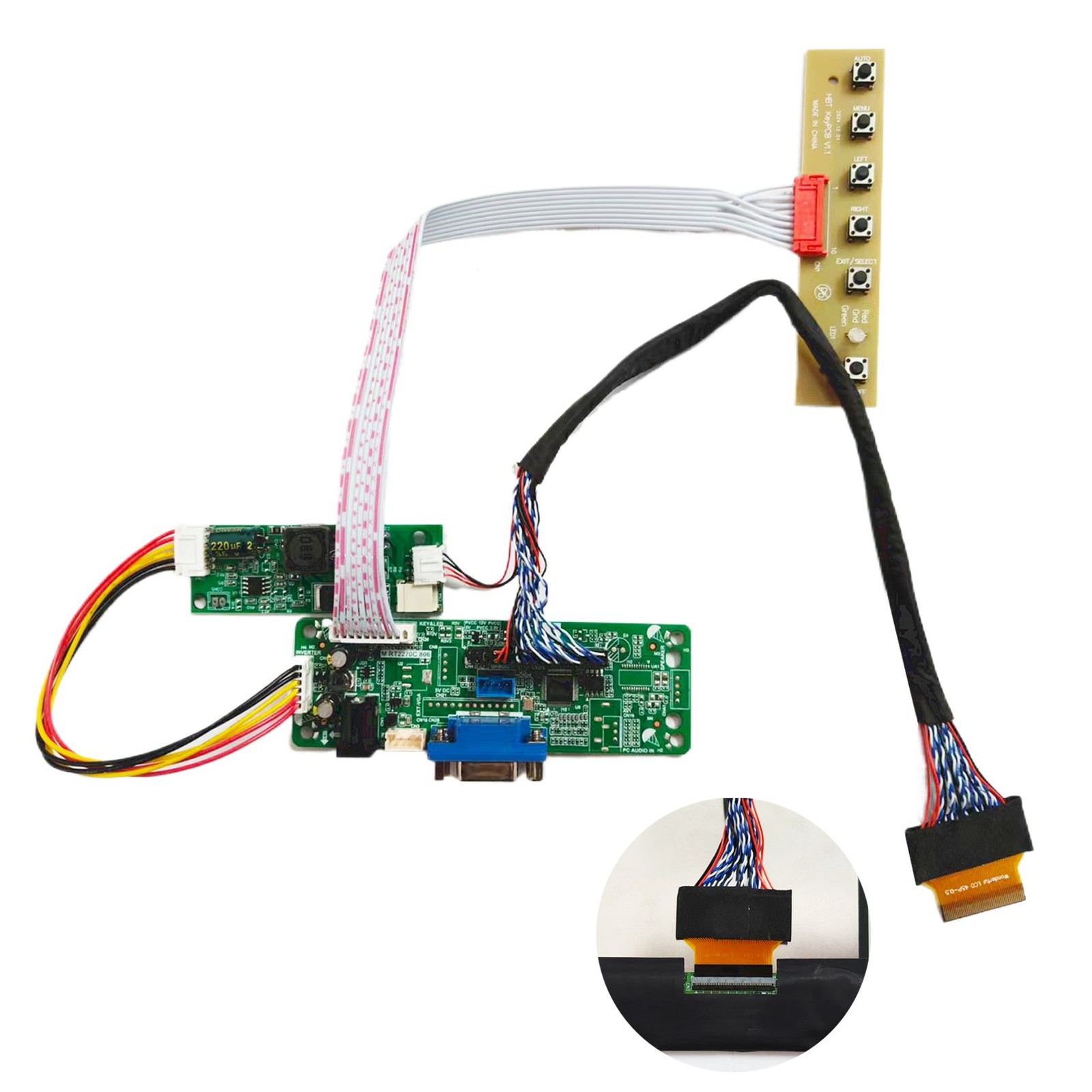 VGA LVDs Controller Board for 10.1""1920x1200 EV101WUM N20 N80 45 pins LCD Screen