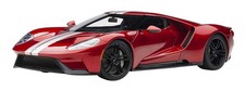 AUTOart 1/18 Ford GT 2017 Metallic Red Silver Stripes Full Opening JDM 73673