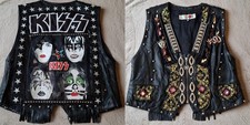 Raw Custom Battle Jacket Kiss Biker Metal Deconstructed Leather Gillet