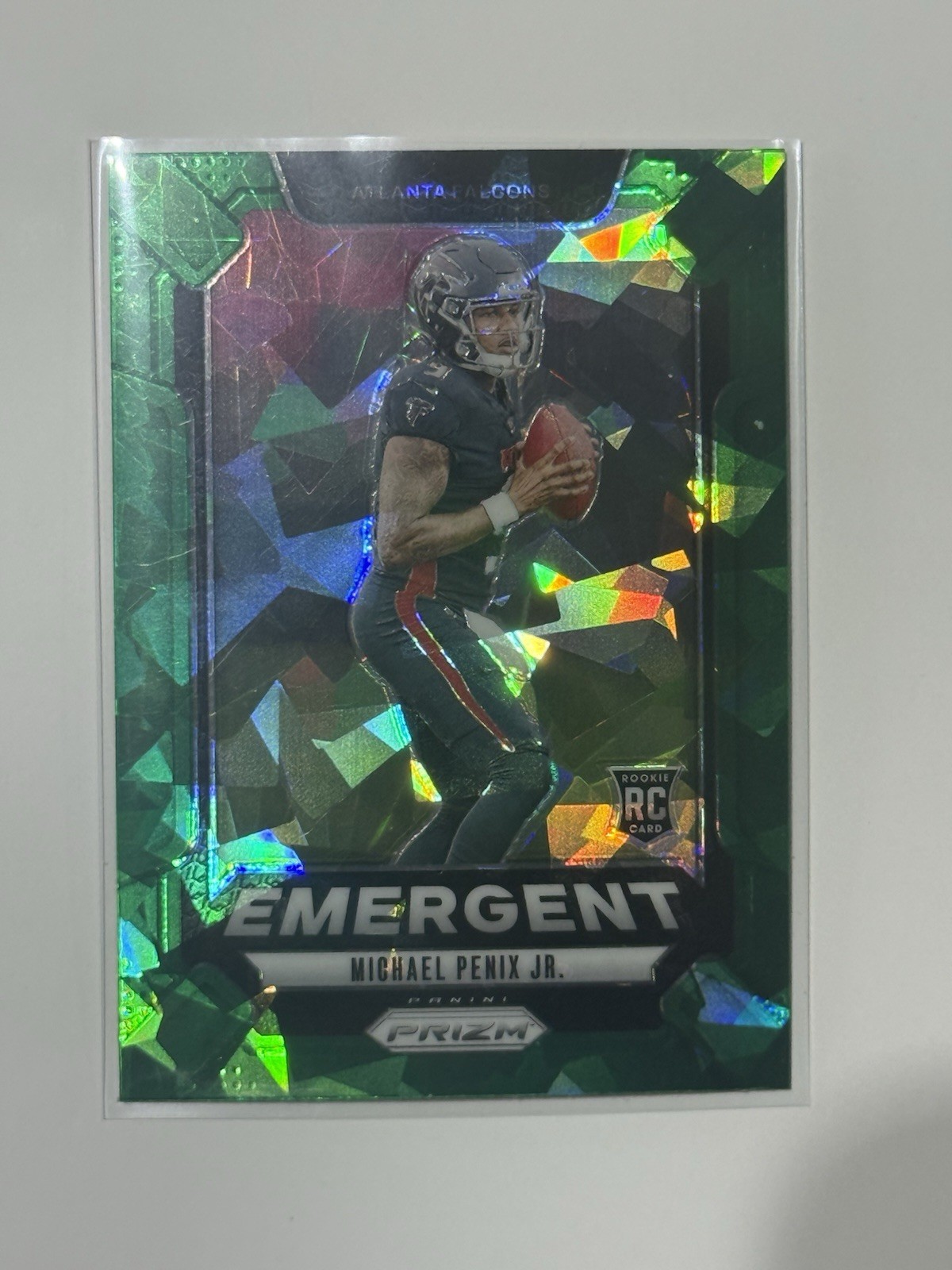 2024 Panini Prizm Emergent Michael Penix Jr. #20 Green Ice Prizm (RC)