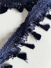 400cm Blue Vintage Tassels Fringe Trimming Sewing Soft Furnishing Decor Trim DIY