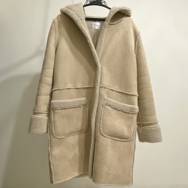 Ameri Vintage Shearling Coat Beige - image 1