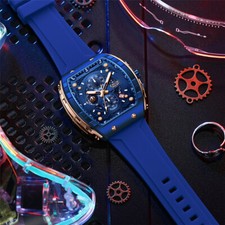 LIGE Men Quartz Watch Rectangle Wristwatch Chronograph Males Date Sport Watches