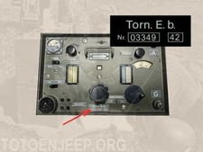 PLAQUETTE LABEL POSTE RADIO TORN EB 1943 GERMAN WH.  kubel  jeep ww2