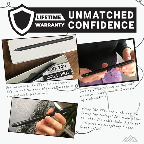 V-Pen EMR Stylish Digital Pen with Eraser: Compatible with Kindle, Wacom & More - Picture 9 of 12