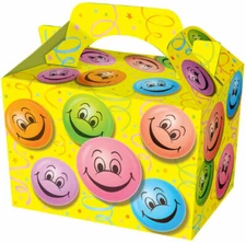 20 Happy Face Party Boxes - Food Loot Lunch Cardboard Gift